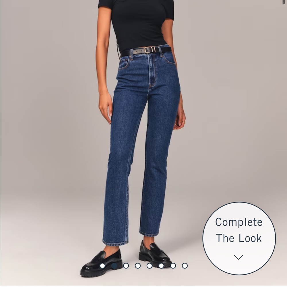 ABERCOMBIE ULTRA HIGH RISE ANKLE STRAIGHT JEANS